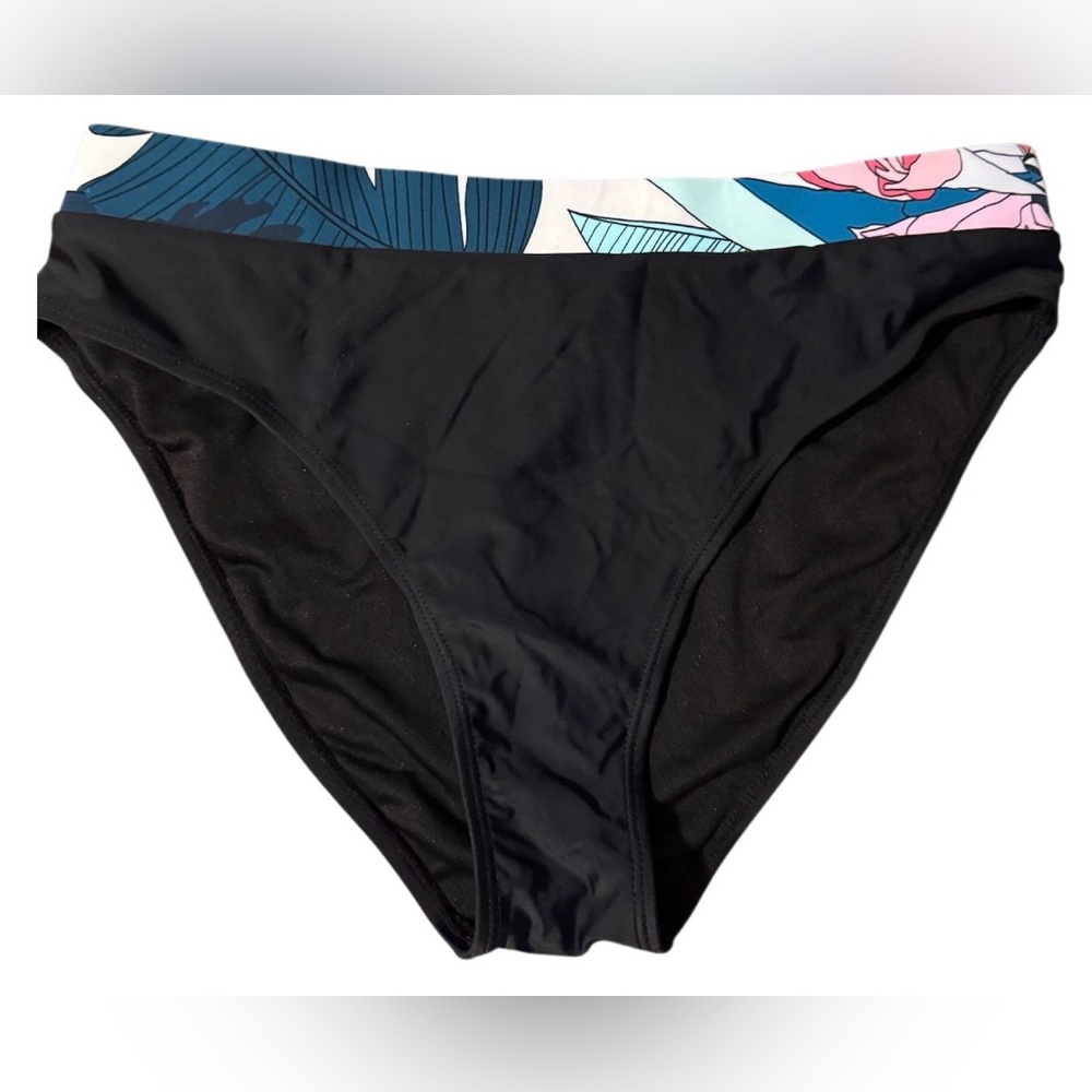 NWOT Black Floral Women's Swim Bottom